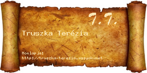 Truszka Terézia névjegykártya